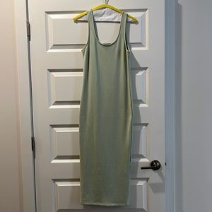 Bodycon midi mint green dress
